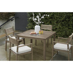 Signature Design by Ashley Aria Plains P359-615 Square Dining Table with Umbrella Option | American Furniture of Slidell