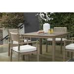 Signature Design by Ashley Aria Plains P359-615 Square Dining Table with Umbrella Option | American Furniture of Slidell