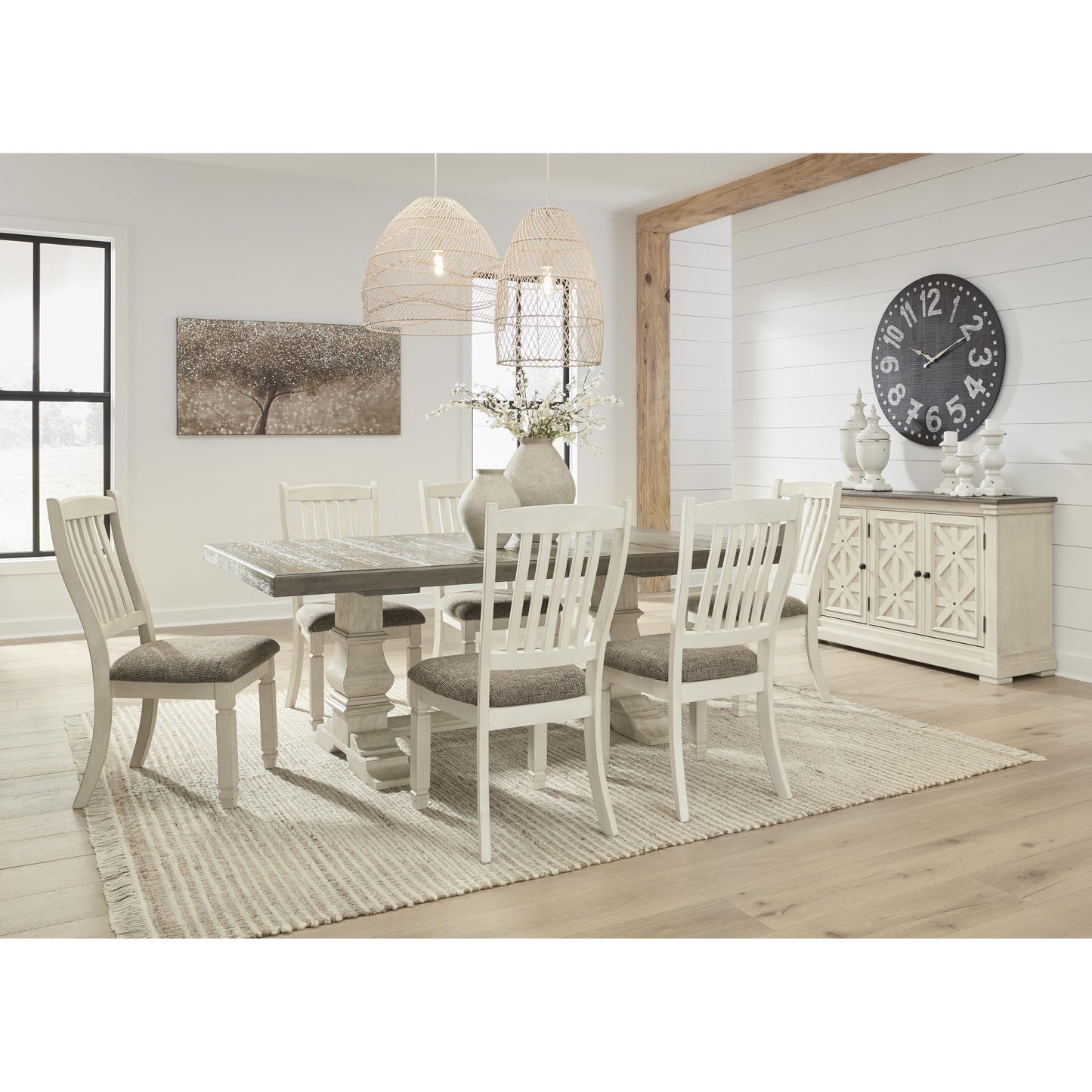 Signature Design by Ashley Bolanburg Dining Table with Trestle Base D647-55T/D647-55B IMAGE 10