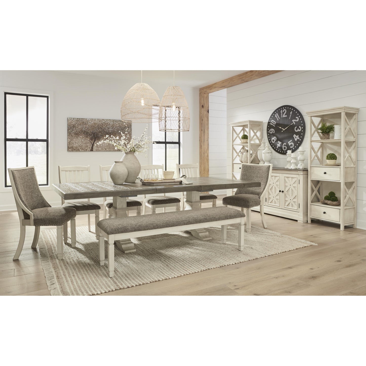 Signature Design by Ashley Bolanburg Dining Table with Trestle Base D647-55T/D647-55B IMAGE 6