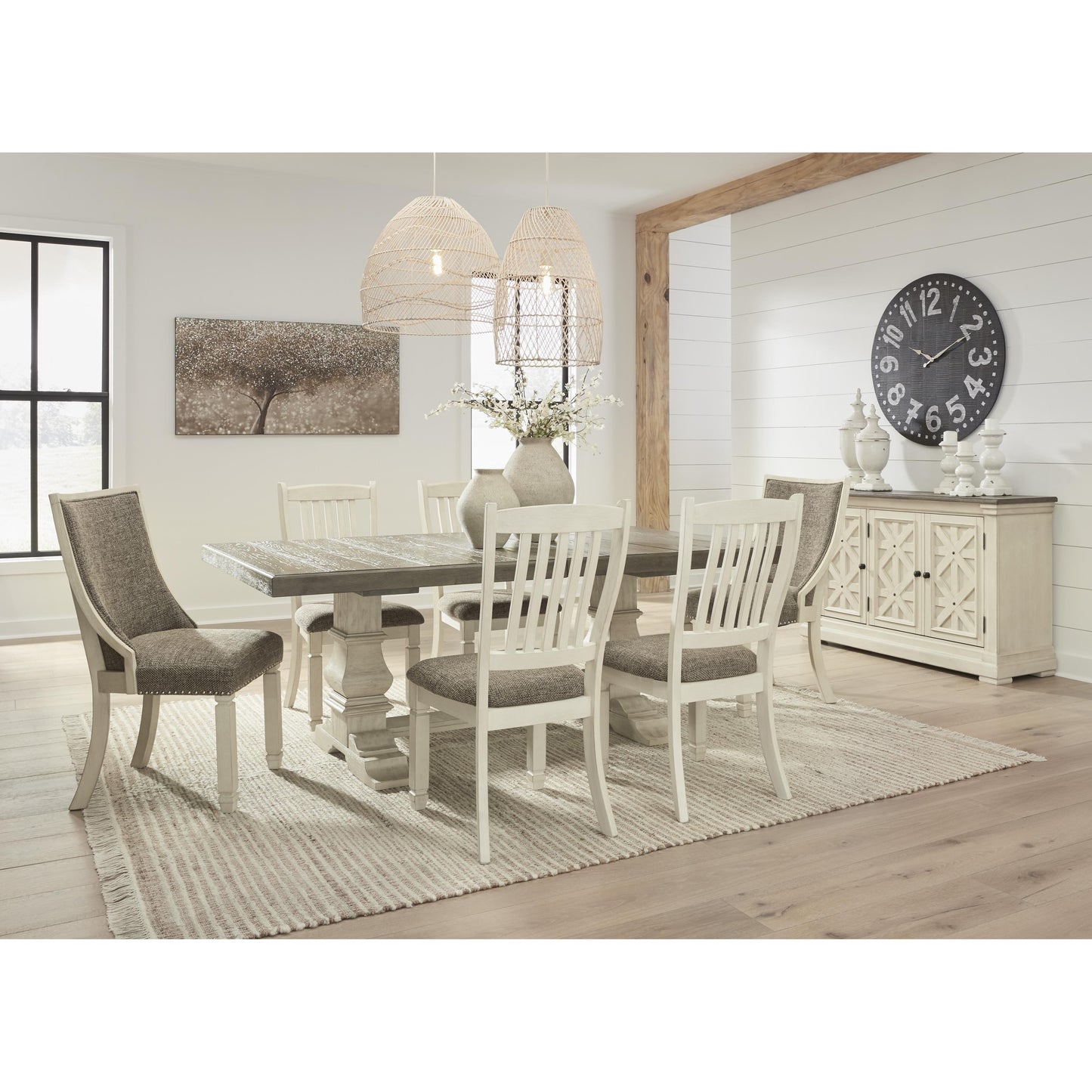 Signature Design by Ashley Bolanburg Dining Table with Trestle Base D647-55T/D647-55B IMAGE 7