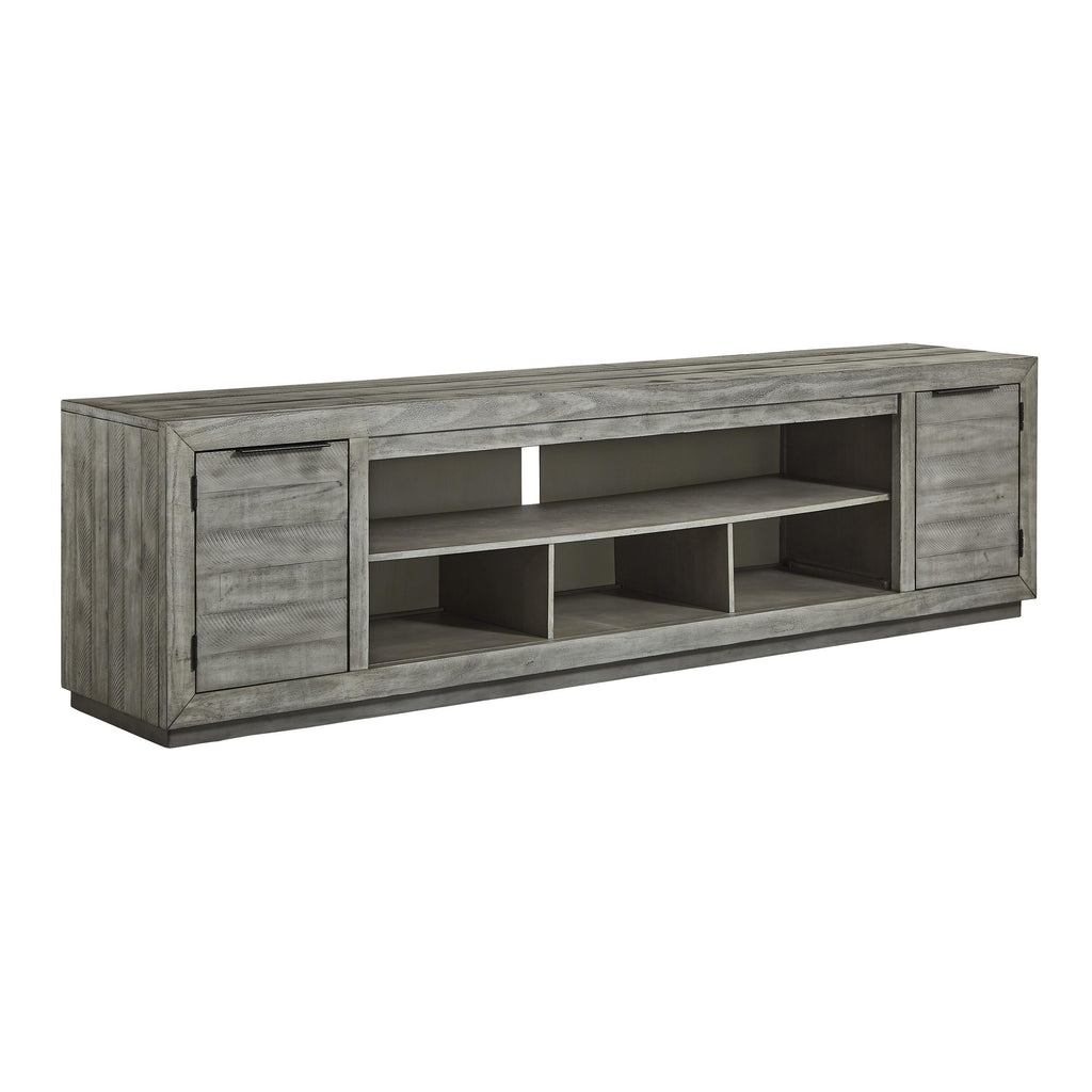 Signature Design by Ashley Naydell W996-78 Extra Large TV Stand with Fireplace Option | American Furniture of Slidell