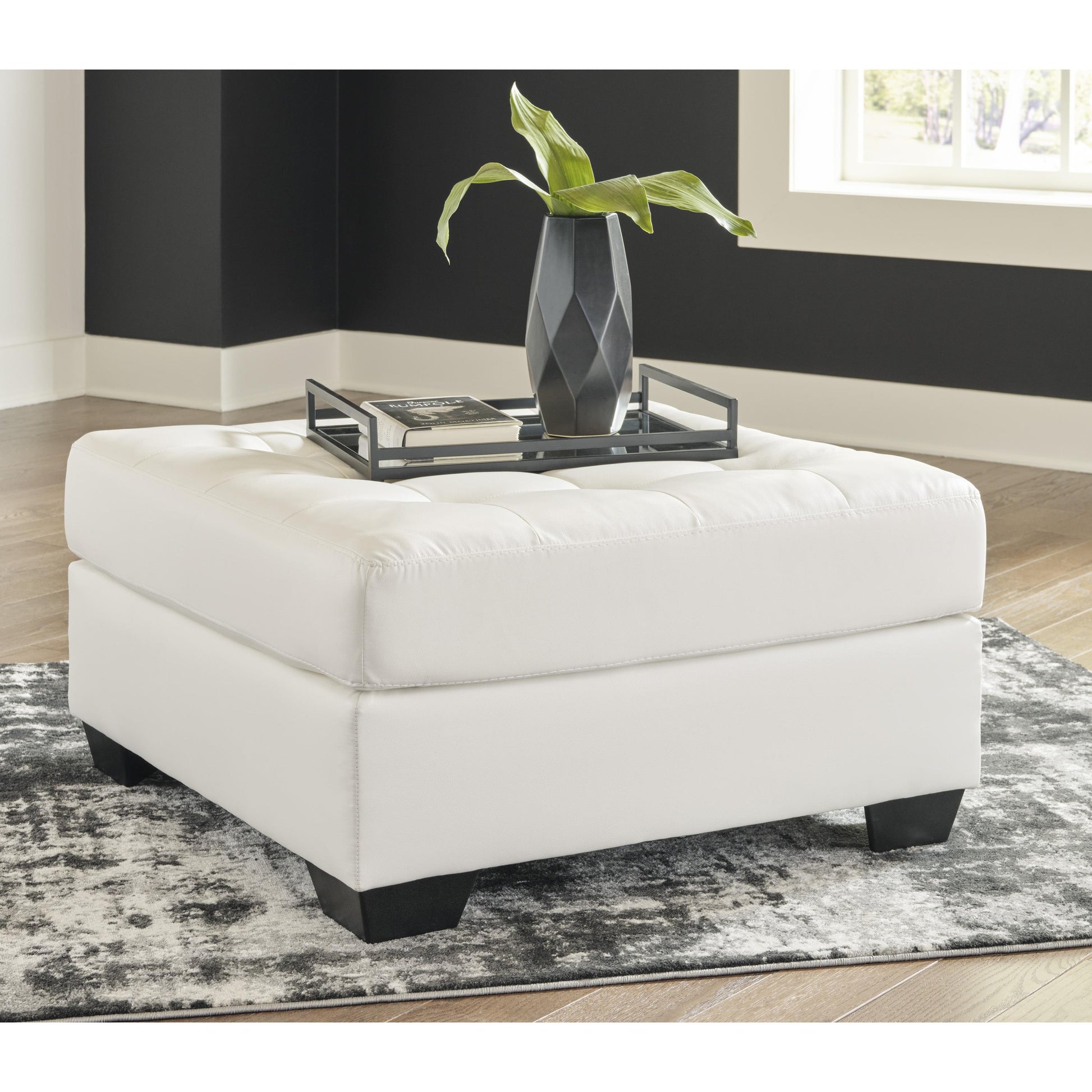 Signature Design by Ashley Donlen Leather Look Ottoman 5970308 IMAGE 4