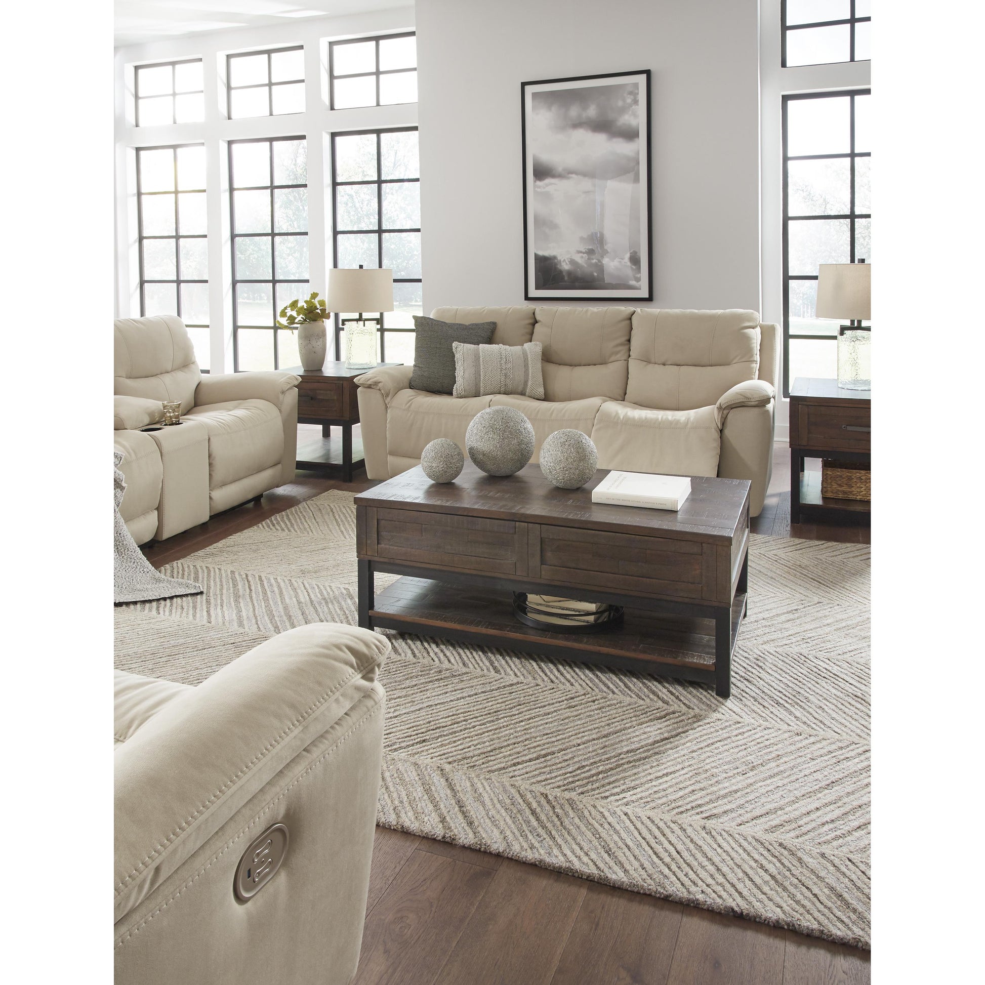Signature Design by Ashley Next-Gen Gaucho Power Reclining Leather Look Sofa 6080715 IMAGE 10