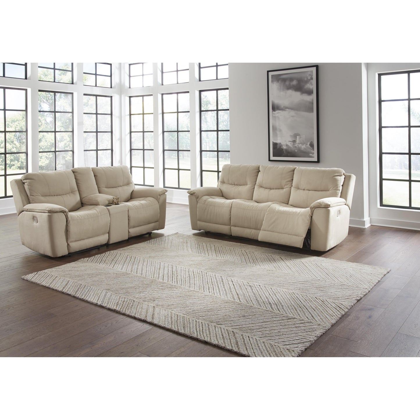 Signature Design by Ashley Next-Gen Gaucho Power Reclining Leather Look Sofa 6080715 IMAGE 6