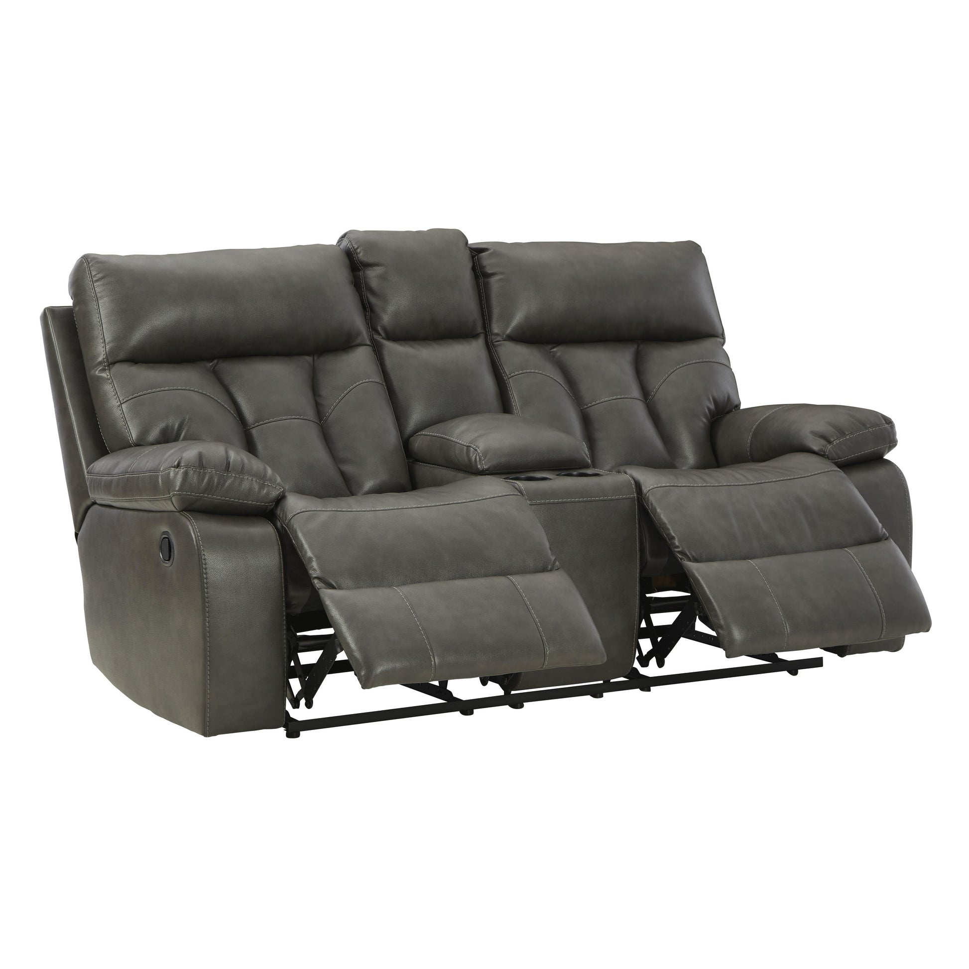 Signature Design by Ashley Willamen Power Reclining Leather Look Loveseat 1480194 IMAGE 1