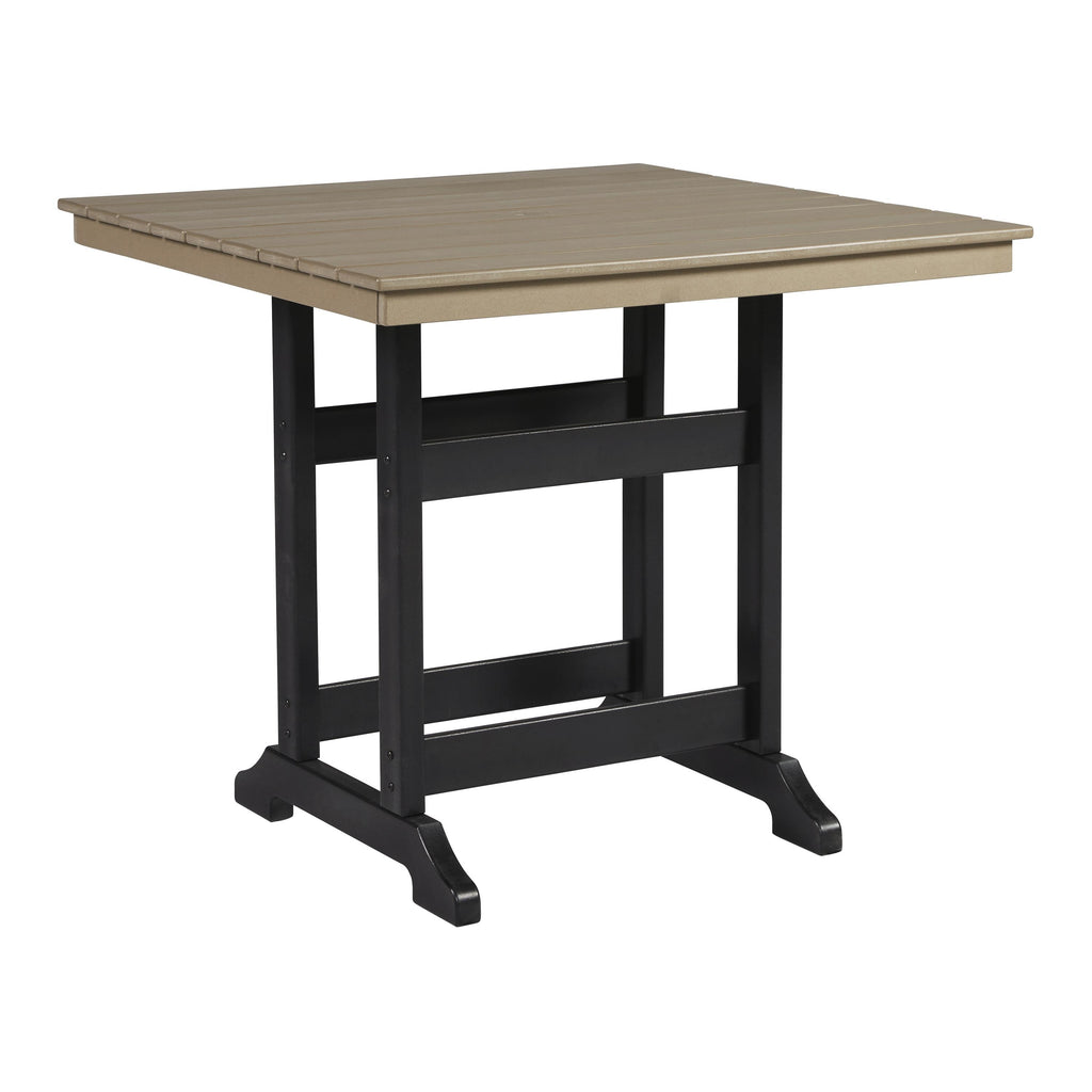  Signature Design by Ashley Fairen Trail P211-632 Square Counter Table with Umbrella Option IMAGE 1