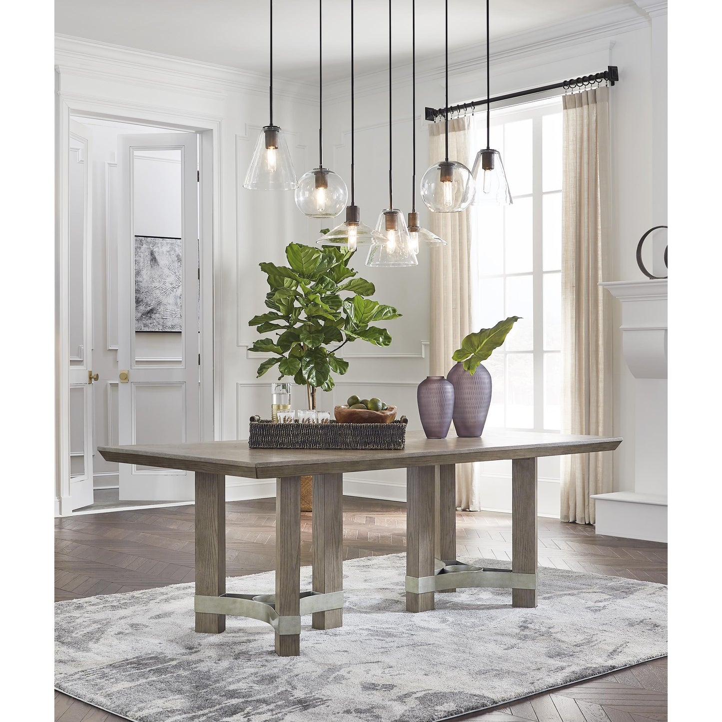 Signature Design by Ashley Chrestner D983-25 Rectangular Dining Room Table | American Furniture of Slidell