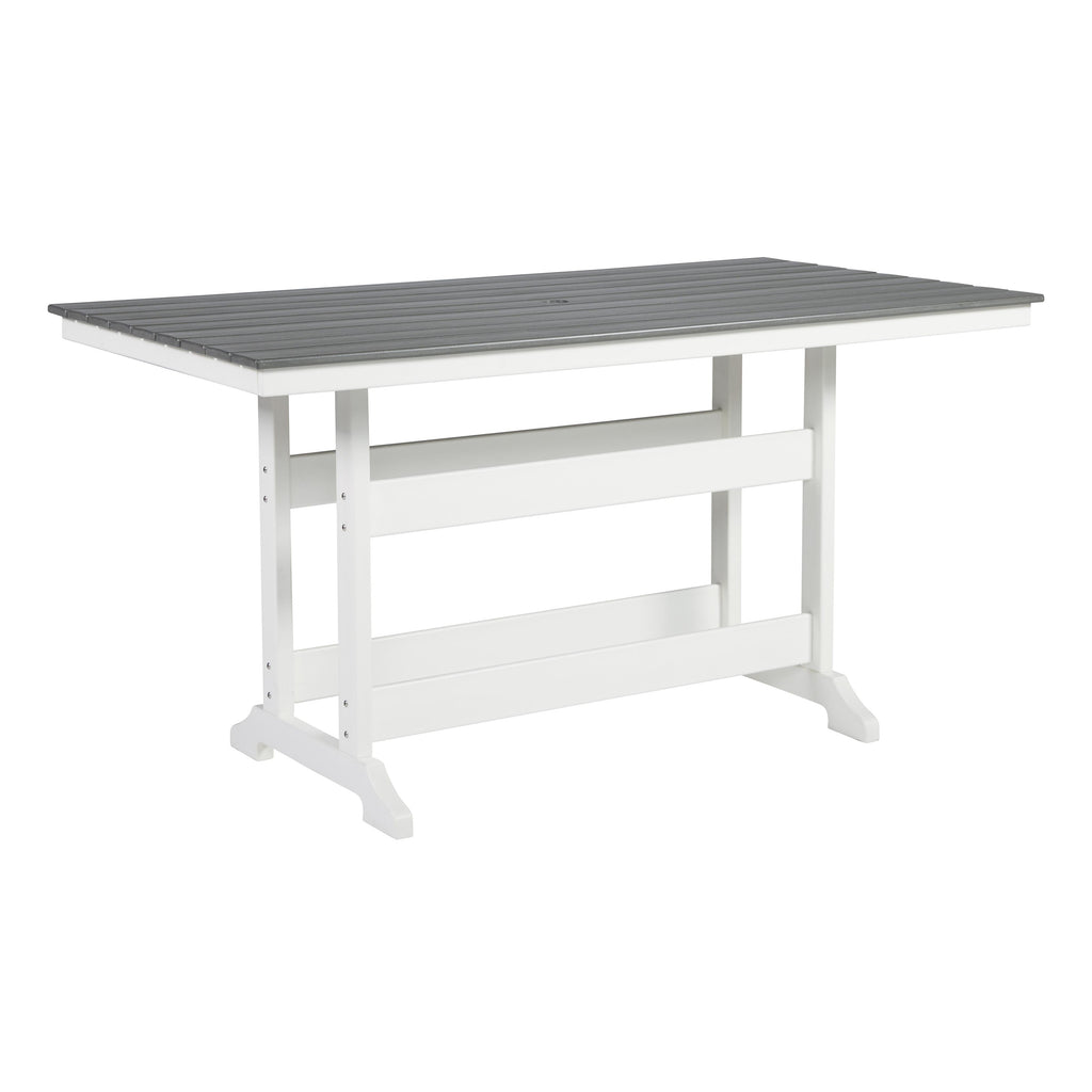 Signature Design by Ashley Transville P210-642 Rectangular Counter Table with Umbrella Option | American Furniture of Slidell