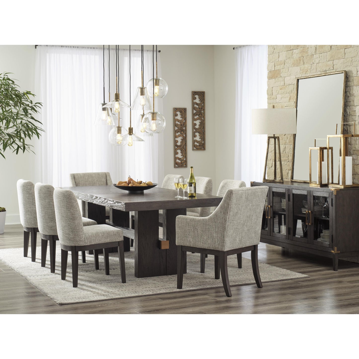 Signature Design by Ashley Burkhaus D984-01A Dining Upholstered Arm Chair IMAGE 7