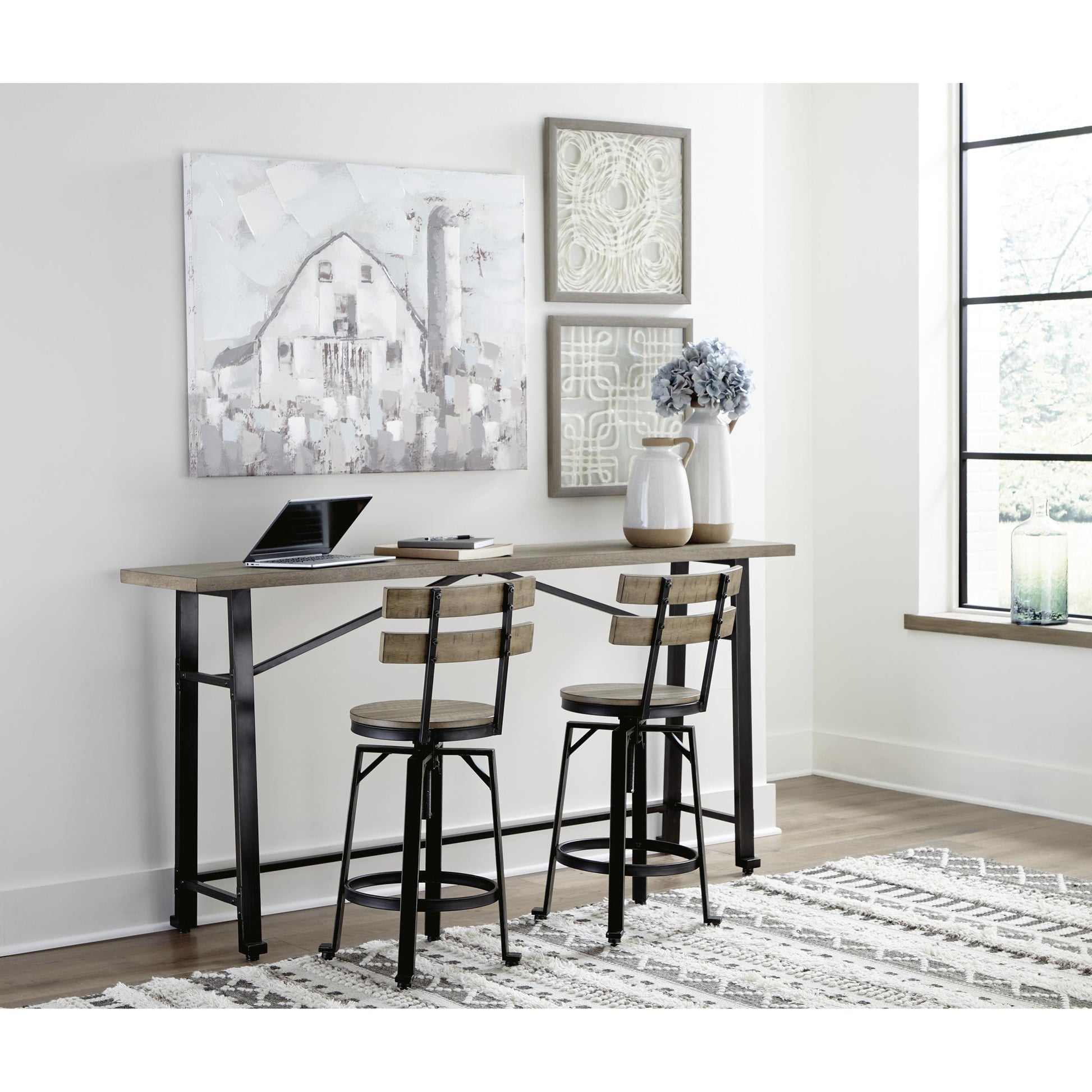Signature Design by Ashley Lesterton Counter Height Dining Table with Trestle Base D334-52 IMAGE 10