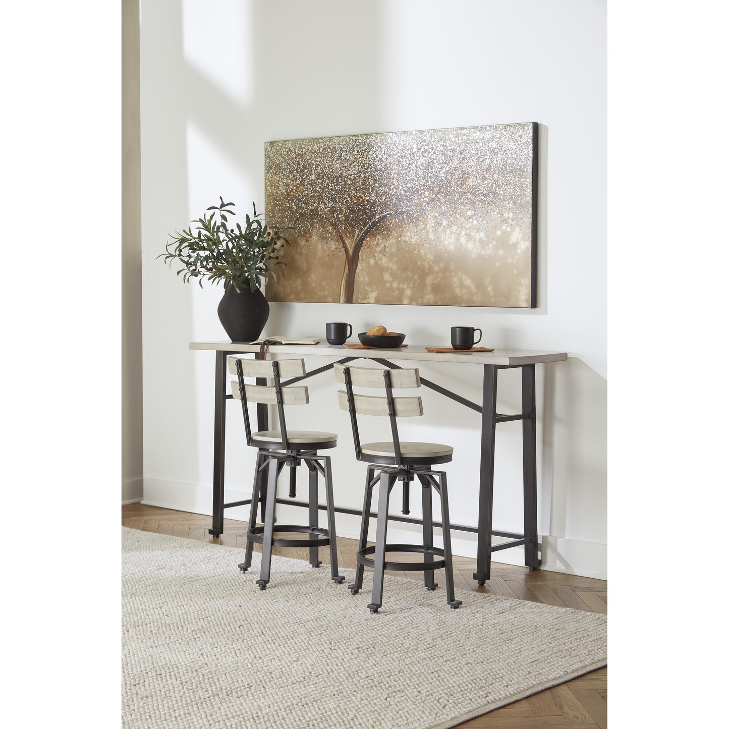 Signature Design by Ashley Karisslyn Counter Height Dining Table with Trestle Base D336-52 IMAGE 11