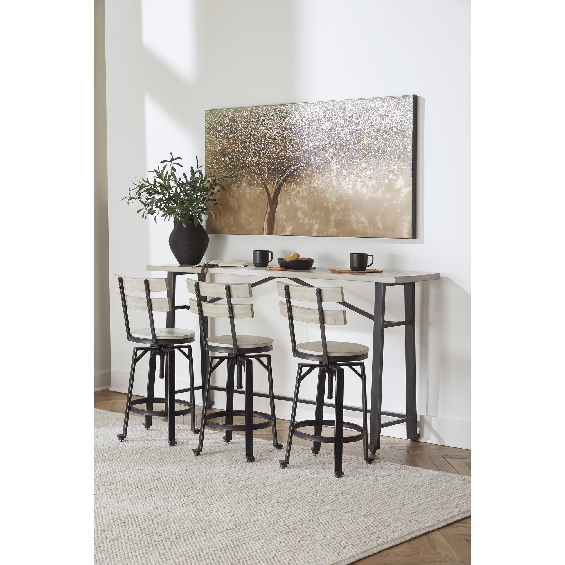 Signature Design by Ashley Karisslyn Counter Height Dining Table with Trestle Base D336-52 IMAGE 12