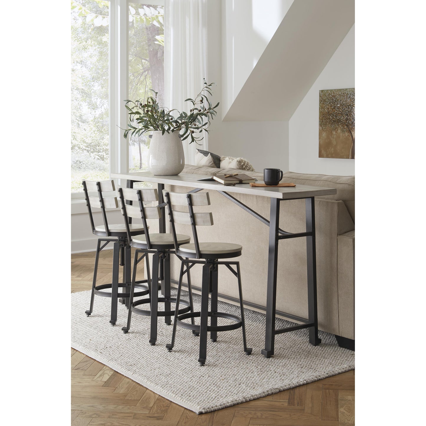 Signature Design by Ashley Karisslyn Counter Height Dining Table with Trestle Base D336-52 IMAGE 13