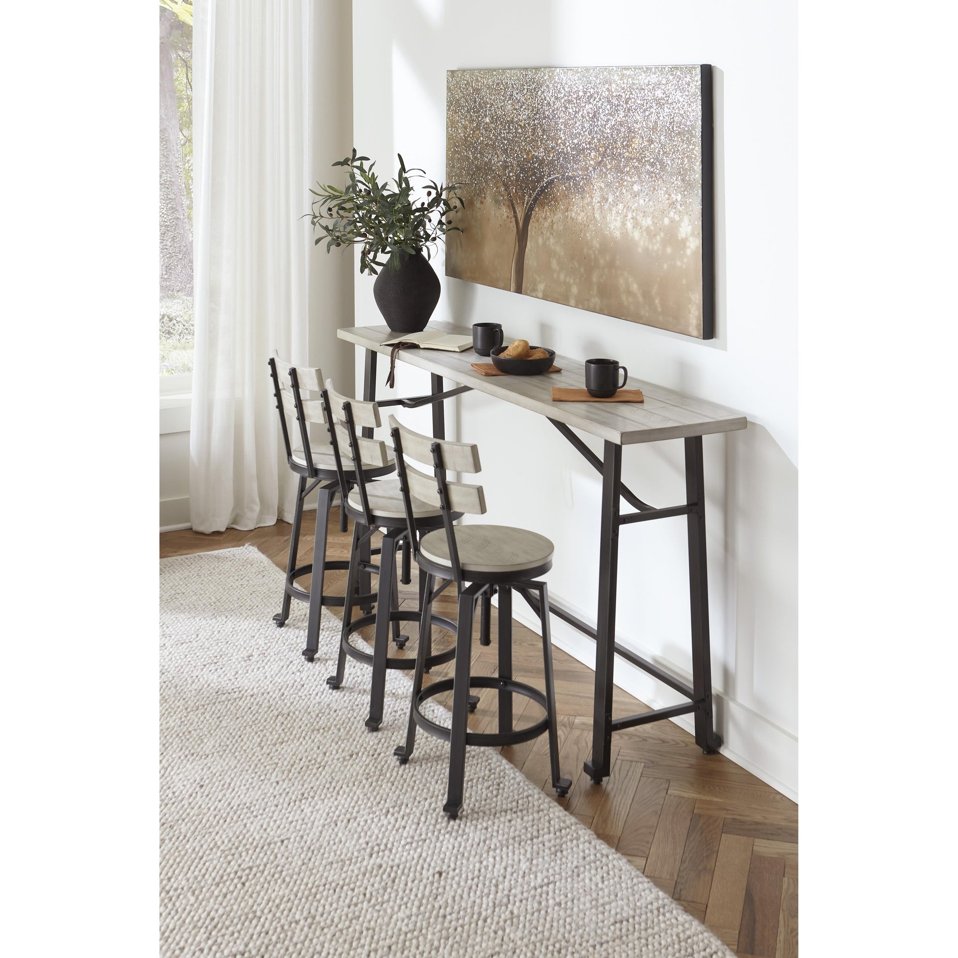 Signature Design by Ashley Karisslyn Counter Height Dining Table with Trestle Base D336-52 IMAGE 14