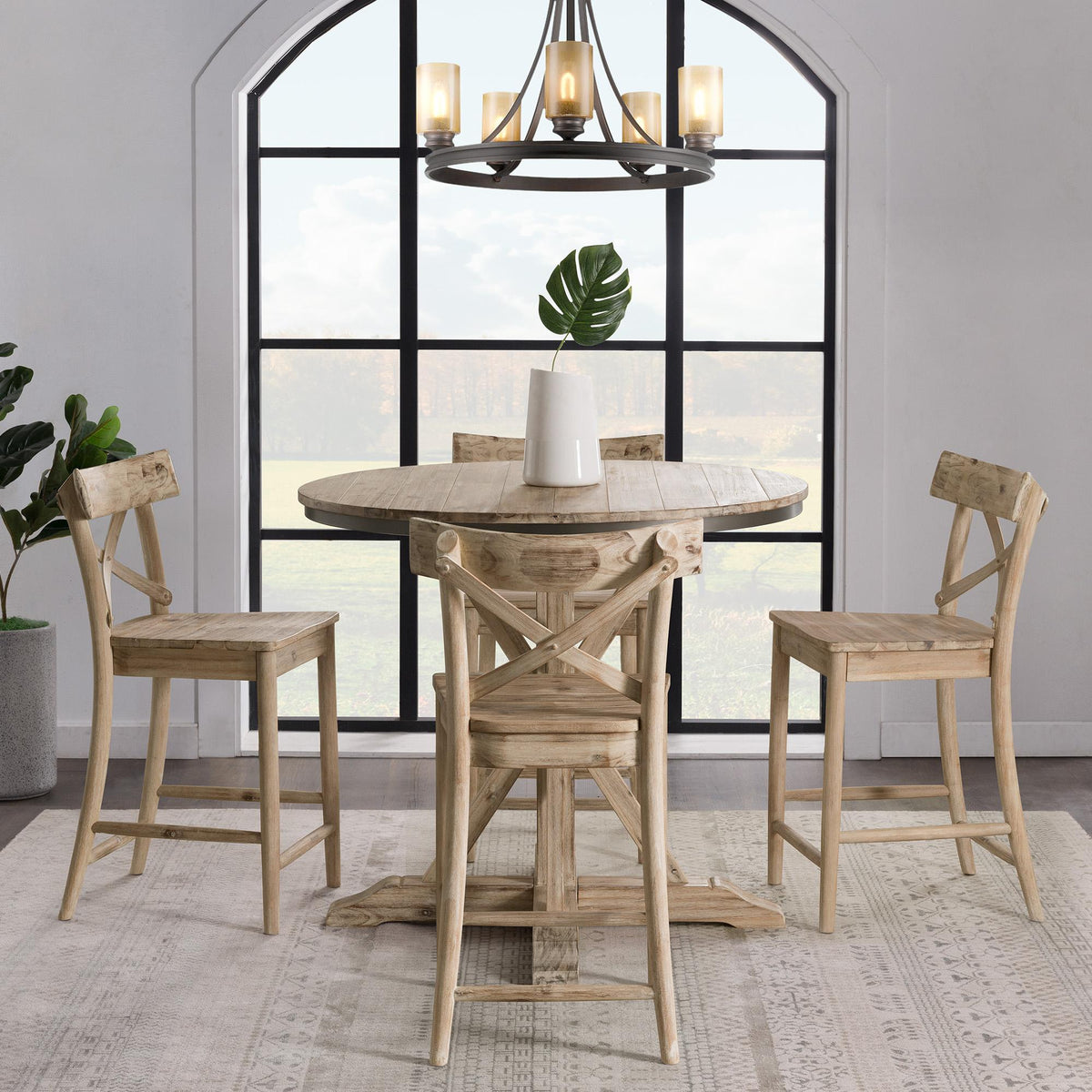  Elements International Callista Round Counter Height Dining Table IMAGE 7