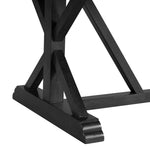 Elements International Tuscany Dining Table with Marble Top and Trestle Base CTC100DTTB IMAGE 5