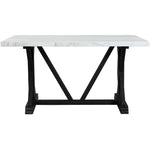 Elements International Tuscany Counter Height Dining Table with Marble Top and Trestle Base CTC100CTTB IMAGE 2