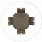 Elements International Round Dapper Counter Height Dining Table with Glass Top and Pedestal Base DPR500CDT IMAGE 3