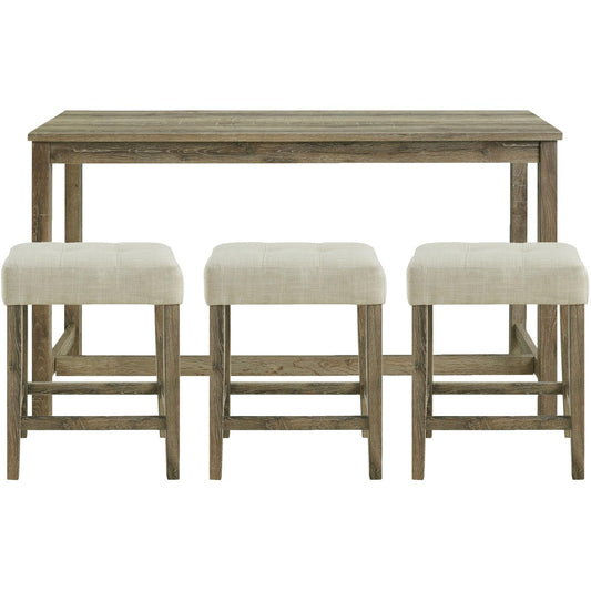 Elements International Oak Lawn 4 pc Pub Height Dinette CDOL100BTSP IMAGE 1