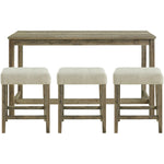 Elements International Oak Lawn 4 pc Pub Height Dinette CDOL100BTSP IMAGE 1
