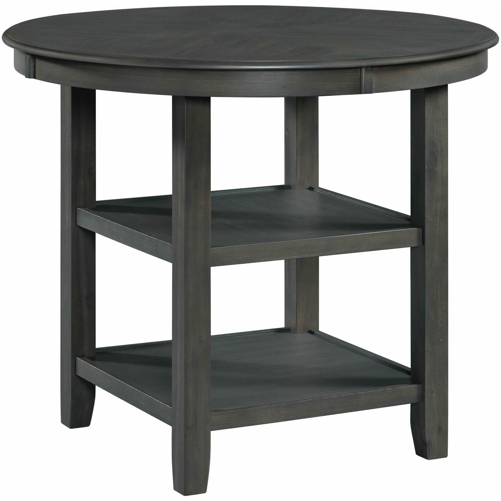 Elements International Round Amherst Counter Height Dining Table with Pedestal Base DAH350CT IMAGE 1