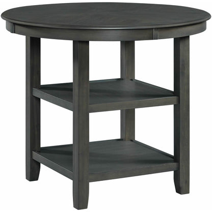 Elements International Round Amherst Counter Height Dining Table with Pedestal Base DAH350CT IMAGE 1