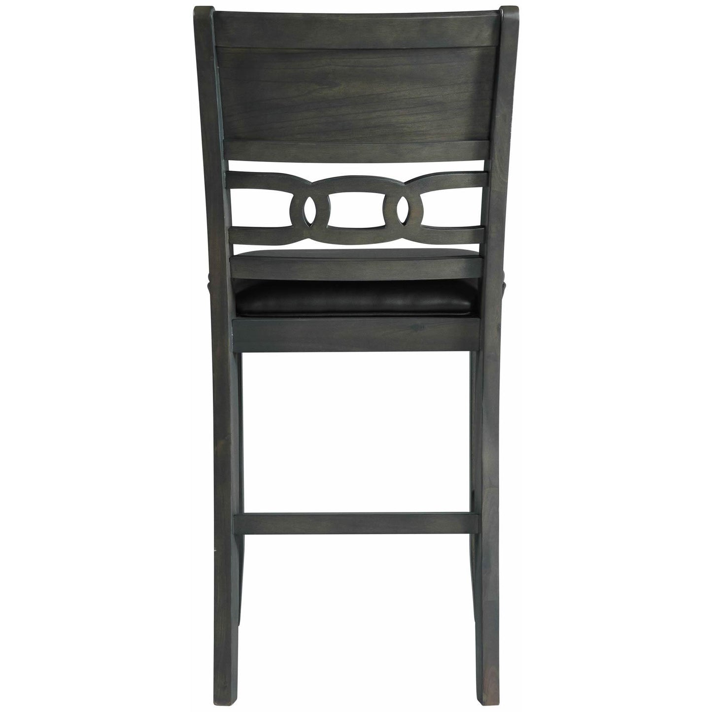  Elements International Amherst Counter Side Chair W/PU Cushion Grey Finish IMAGE 4