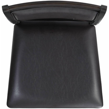  Elements International Amherst Counter Side Chair W/PU Cushion Grey Finish IMAGE 5