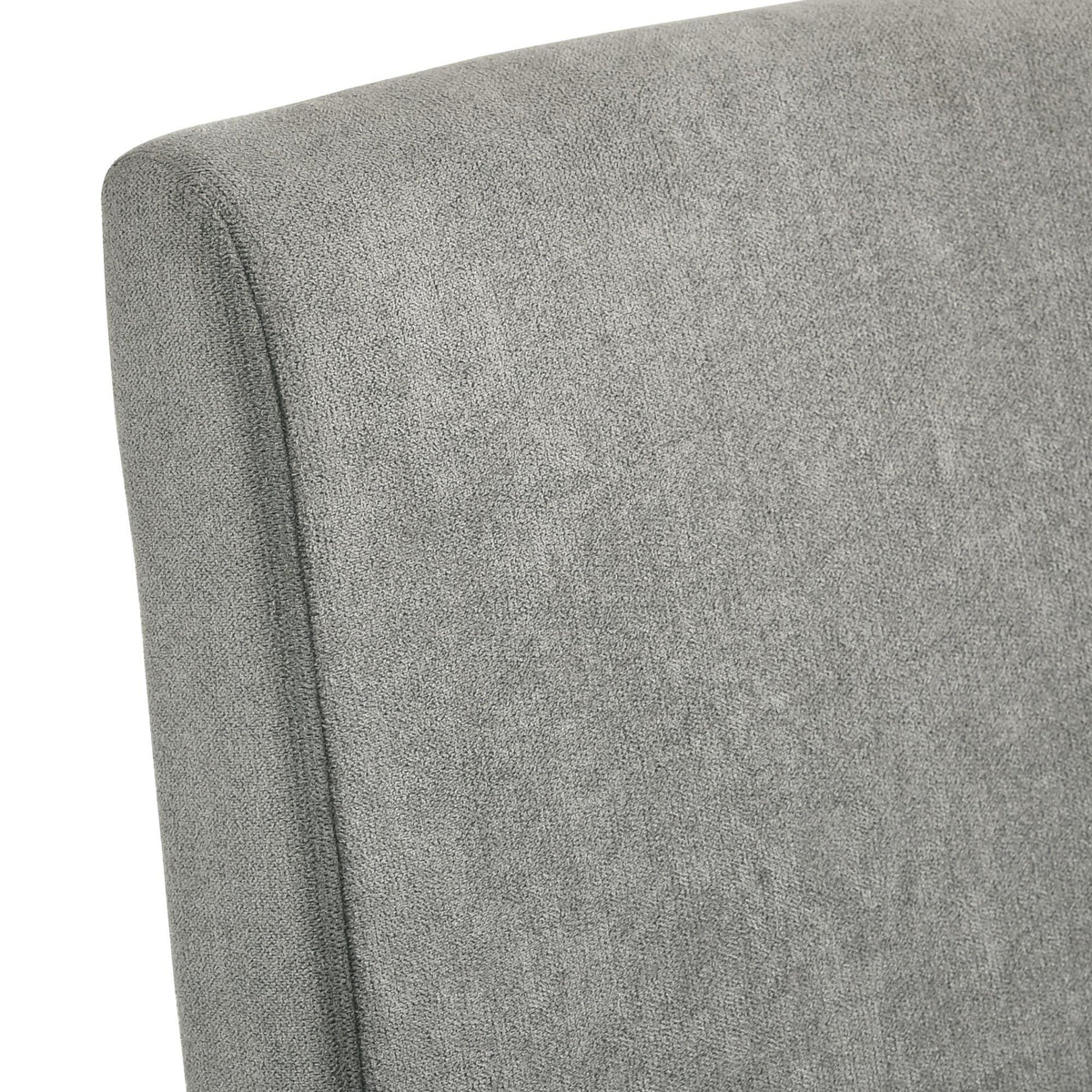  Elements International Weston Upholstery Side Chair Walnut W/Smoke fabric IMAGE 6