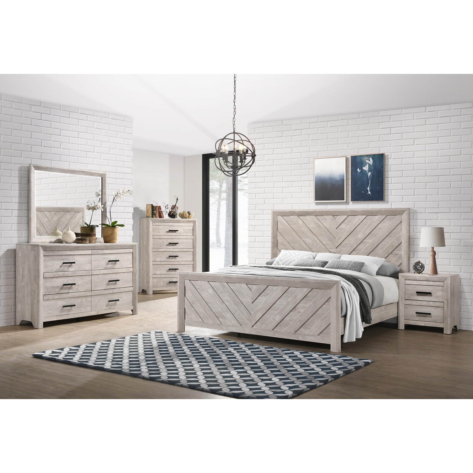  Elements International Ellen EL700TB Twin Bed - White IMAGE 8