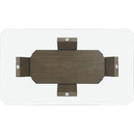 Elements International Dapper Dining Table with Glass Top and Pedestal Base DPR500DTB IMAGE 4