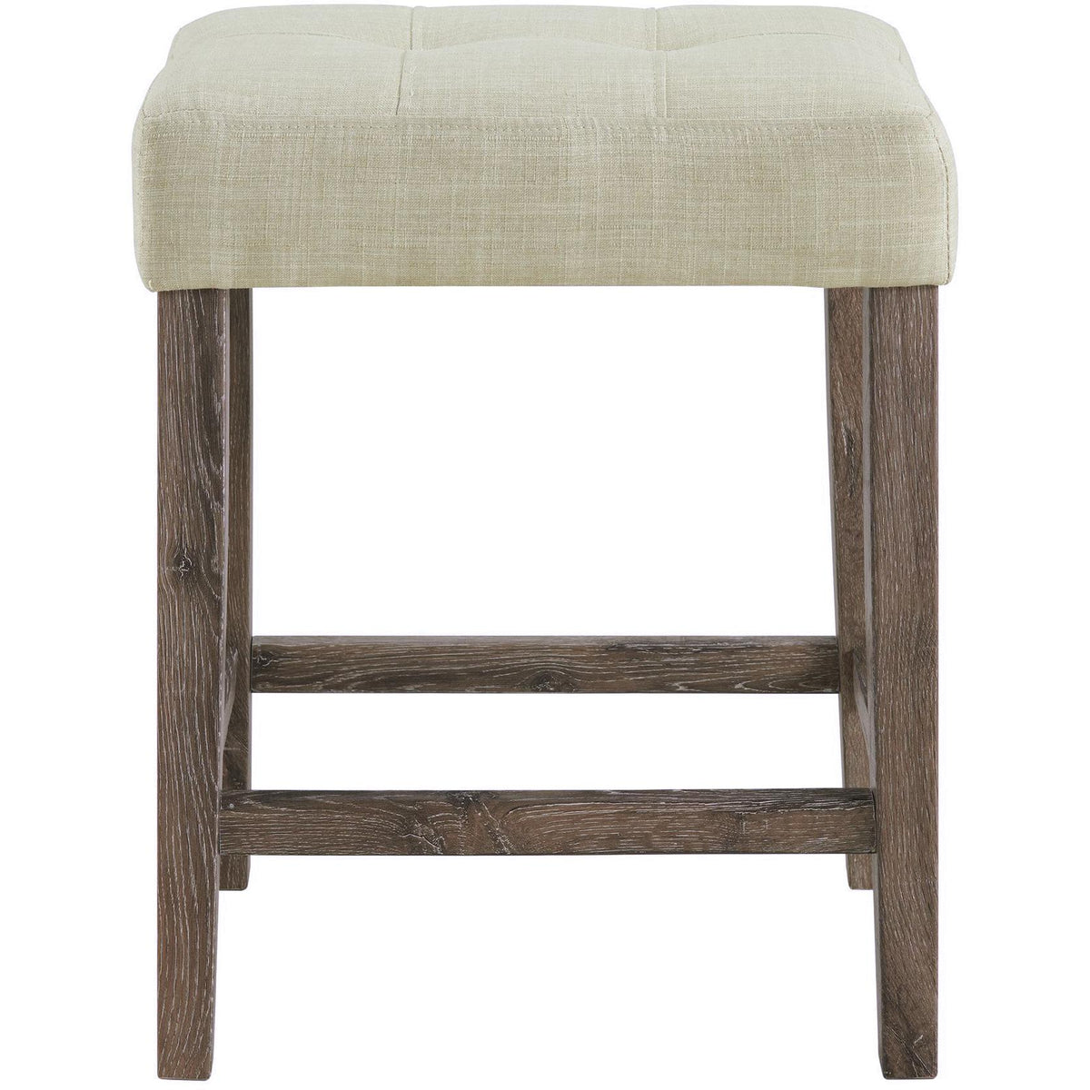 Elements International Oak Lawn Grey Bar Table Single Pack (Table + 3 Tan Fabric Stools) IMAGE 9