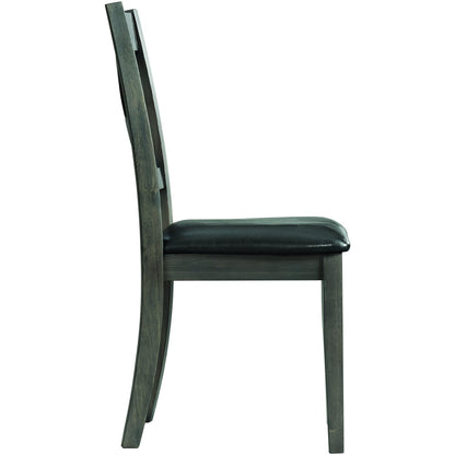  Elements International Alex Dining Side Chair Grey IMAGE 3