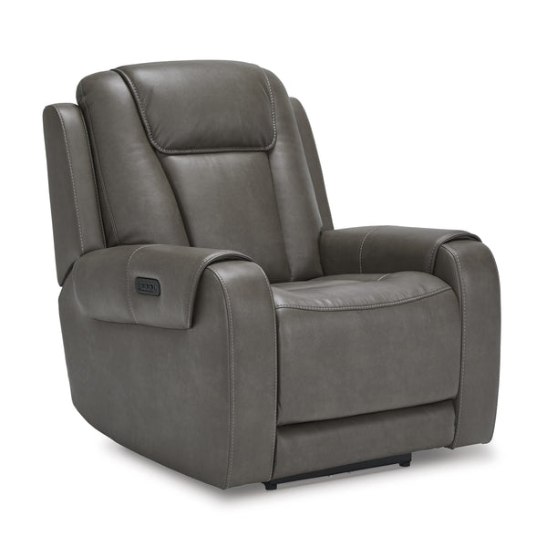 Signature Design by Ashley Card Player Power Leather Look Recliner 1180813 IMAGE 1