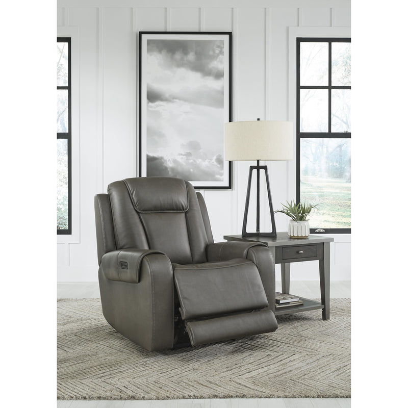 Signature Design by Ashley Card Player Power Leather Look Recliner 1180813 IMAGE 7