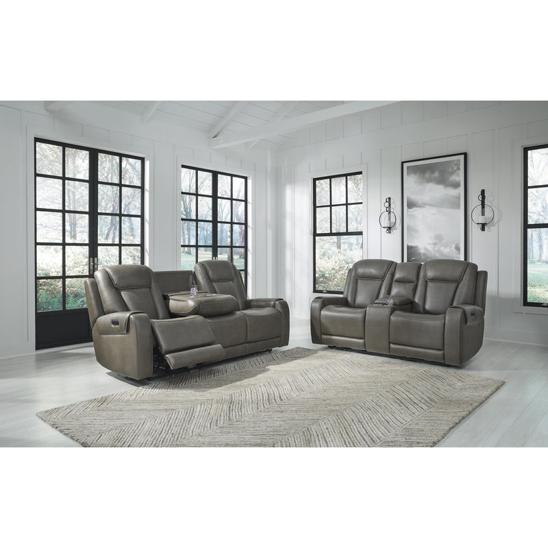 Signature Design by Ashley Card Player Power Reclining Leather Look Sofa 1180815 IMAGE 15