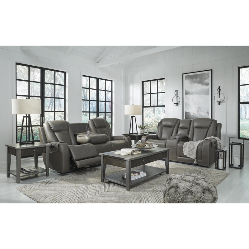 Signature Design by Ashley Card Player Power Reclining Leather Look Sofa 1180815 IMAGE 16