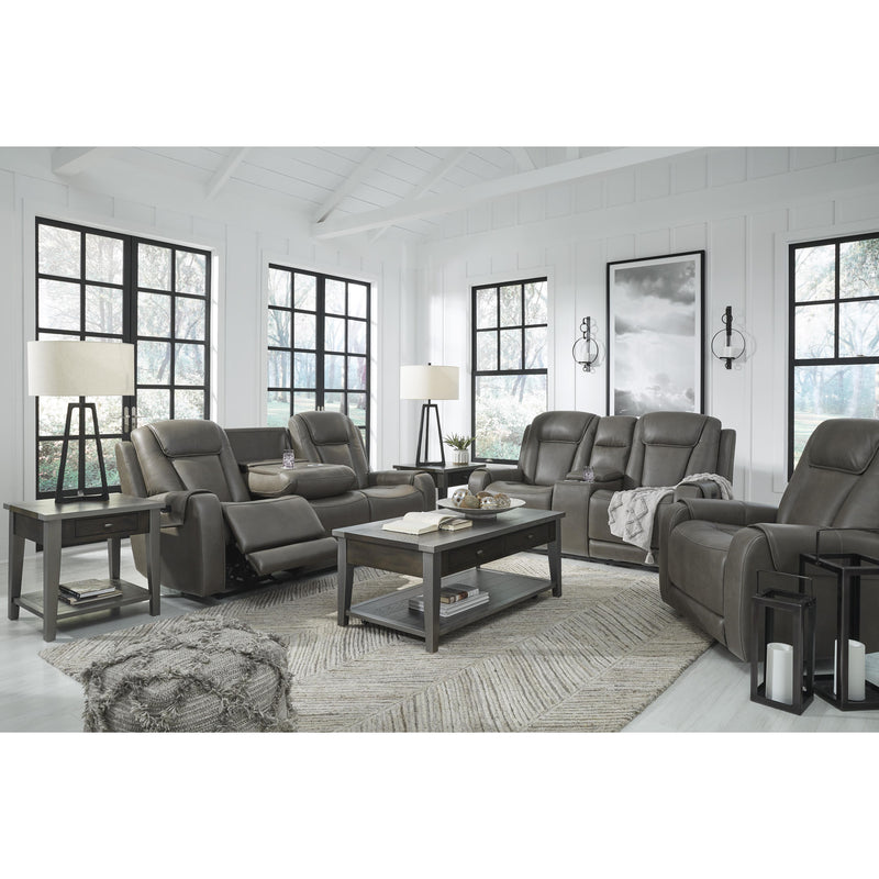 Signature Design by Ashley Card Player Power Reclining Leather Look Sofa 1180815 IMAGE 17
