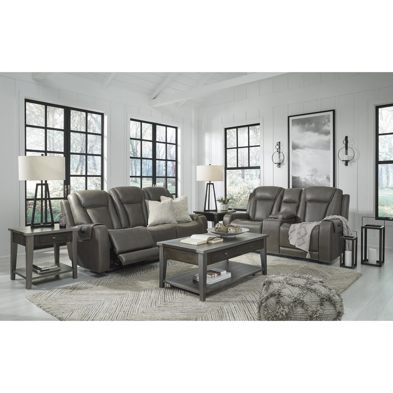 Signature Design by Ashley Card Player Power Reclining Leather Look Sofa 1180815 IMAGE 20