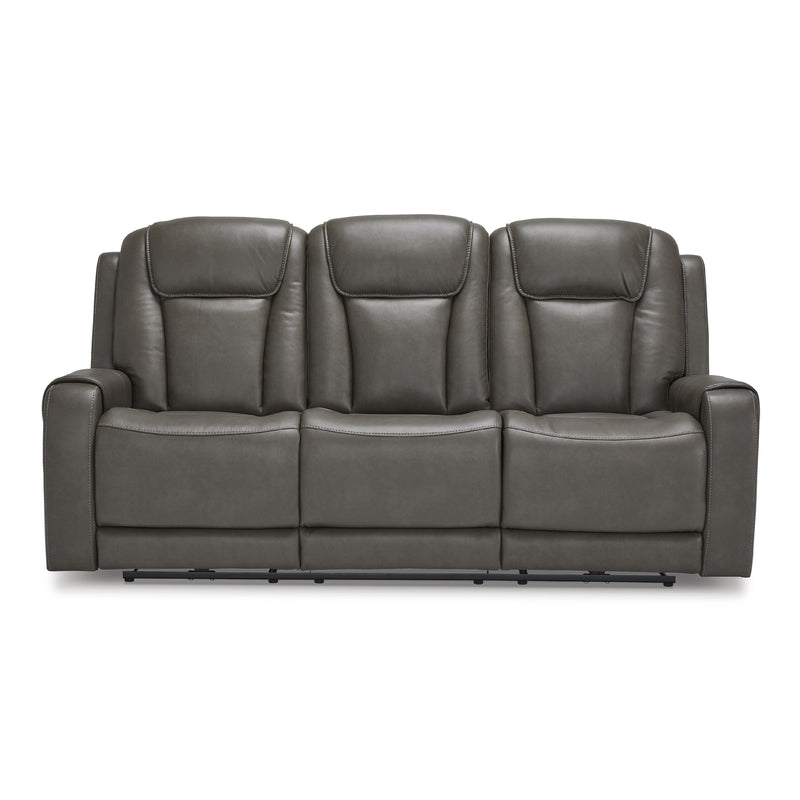 Signature Design by Ashley Card Player Power Reclining Leather Look Sofa 1180815 IMAGE 3