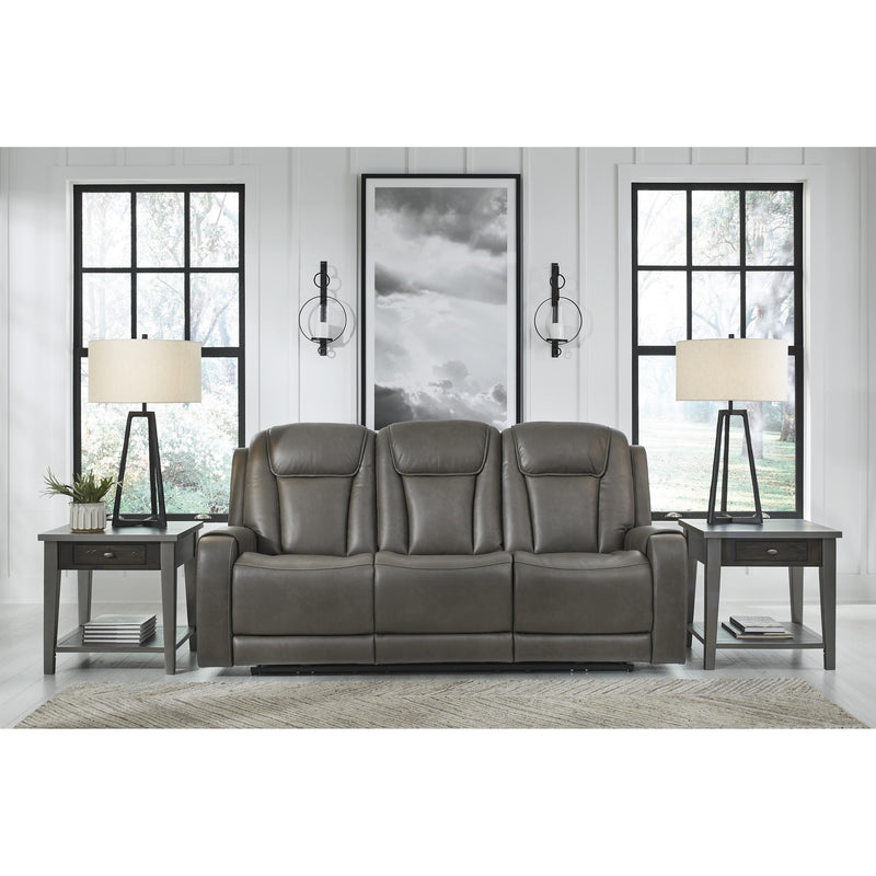 Signature Design by Ashley Card Player Power Reclining Leather Look Sofa 1180815 IMAGE 6