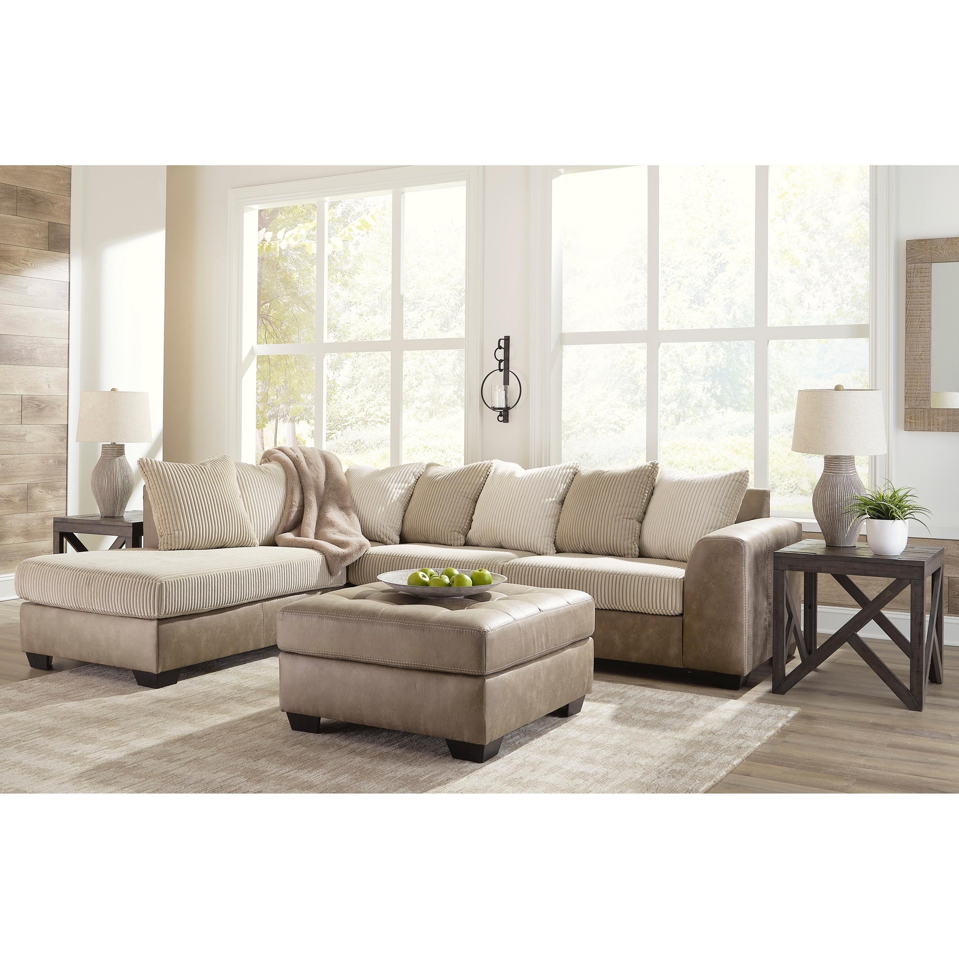 Signature Design by Ashley Keskin Fabric and Leather Look 2 pc Sectional 1840316/1840367 IMAGE 6
