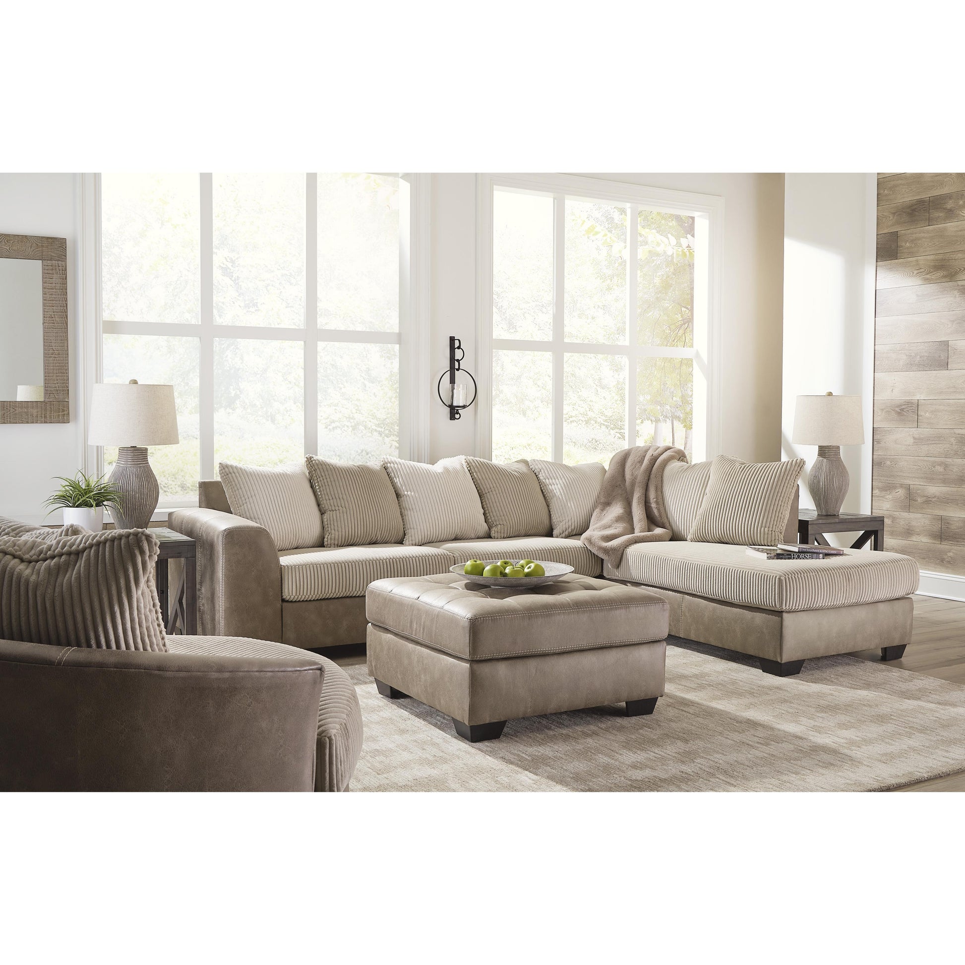 Signature Design by Ashley Keskin Fabric and Leather Look 2 pc Sectional 1840366/1840317 IMAGE 5