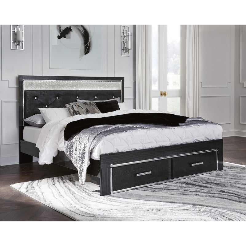 Signature Design by Ashley Kaydell King Upholstered Panel Bed with Storage B1420-158/B1420-56S/B1420-97 IMAGE 5