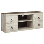 Signature Design by Ashley Willowton EW0267-268 Large TV Stand with Fireplace Option IMAGE 1