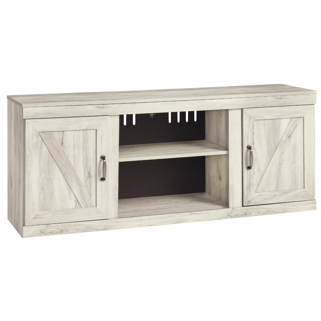 Signature Design by Ashley Bellaby EW0331-268 Large TV Stand with Fireplace Option | American Furniture of Slidell