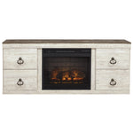  Signature Design by Ashley Willowton EW0267W8 TV Stand with Electric Fireplace IMAGE 2