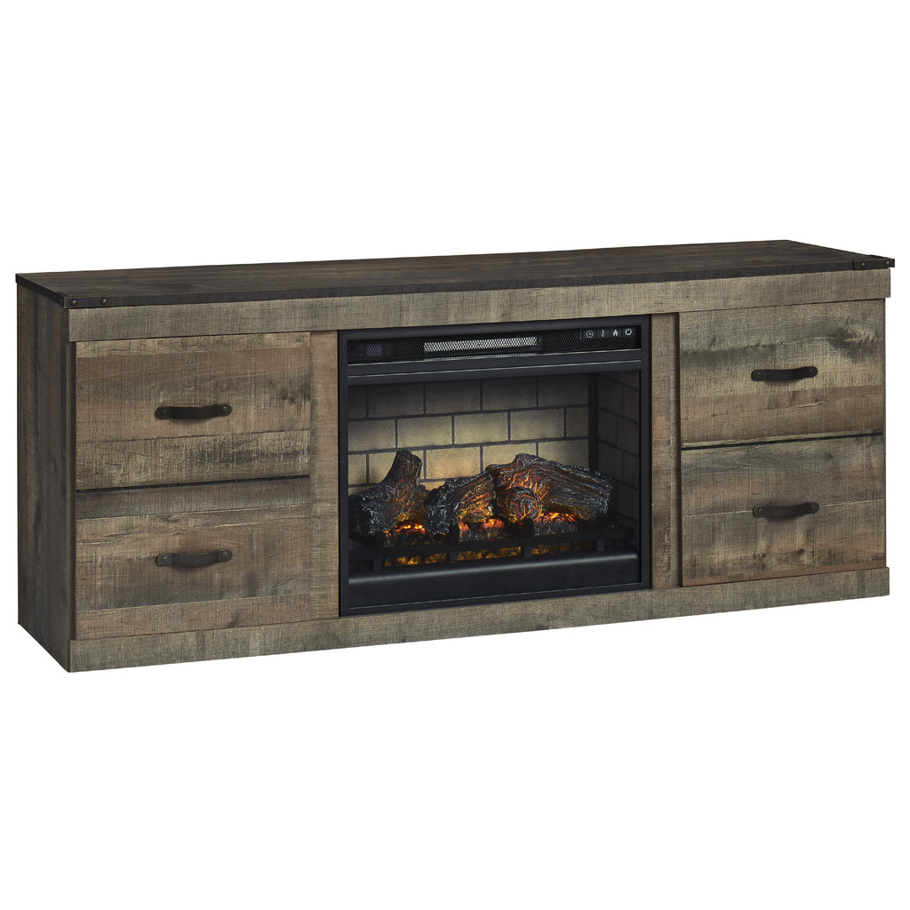  Signature Design by Ashley Trinell EW0446W8 TV Stand with Electric Fireplace IMAGE 1