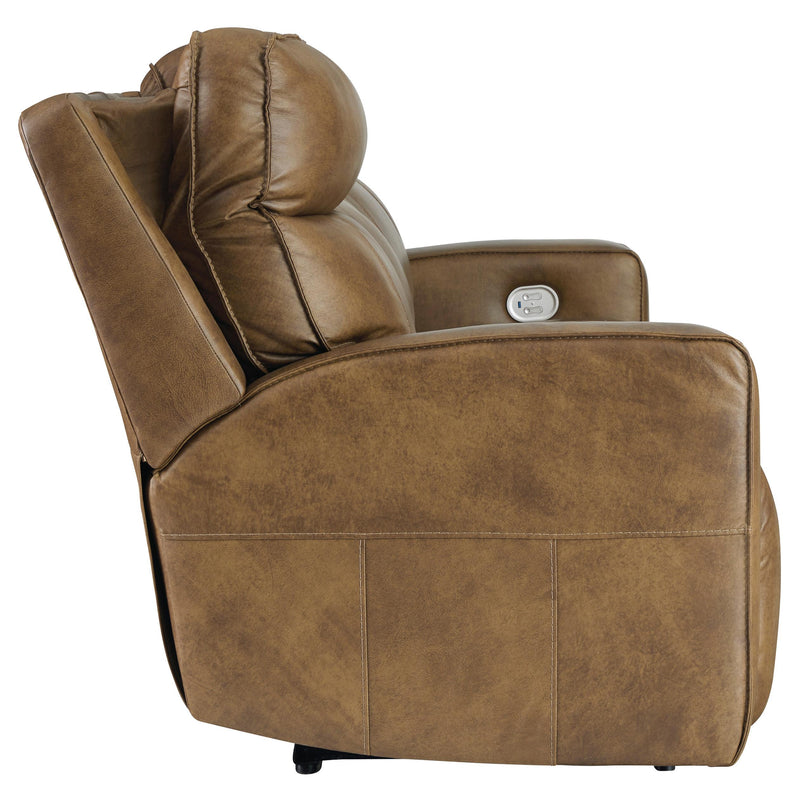 Signature Design by Ashley Game Plan Power Reclining Leather Sofa U1520615 IMAGE 3